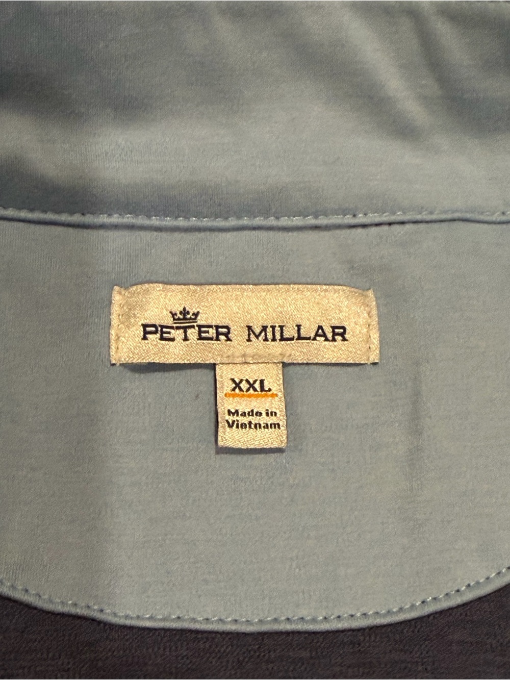 Peter Millar Mens Bowen Performance Quarter-Zip Blue Golf Pullover Size XXL - Picture 8 of 10